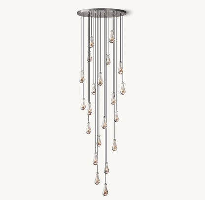 Raindrop Round Chandelier 47" - Zelno Lighting