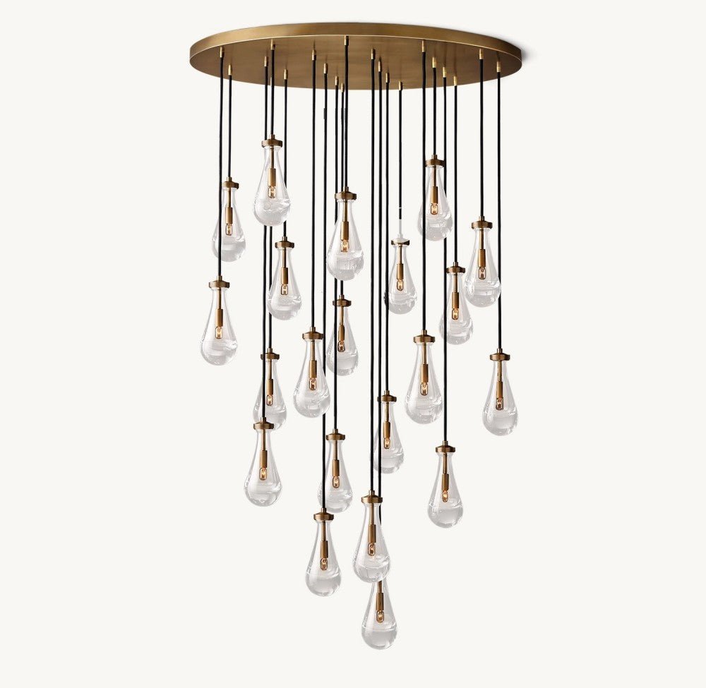Raindrop Round Chandelier 47" - Zelno Lighting