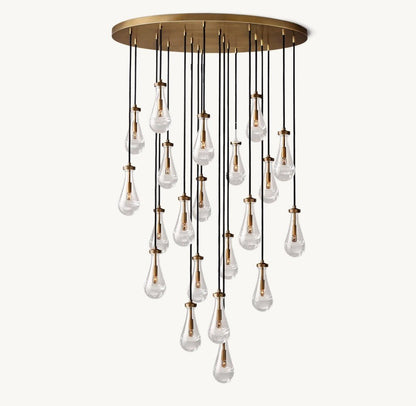 Raindrop Round Chandelier 47" - Zelno Lighting