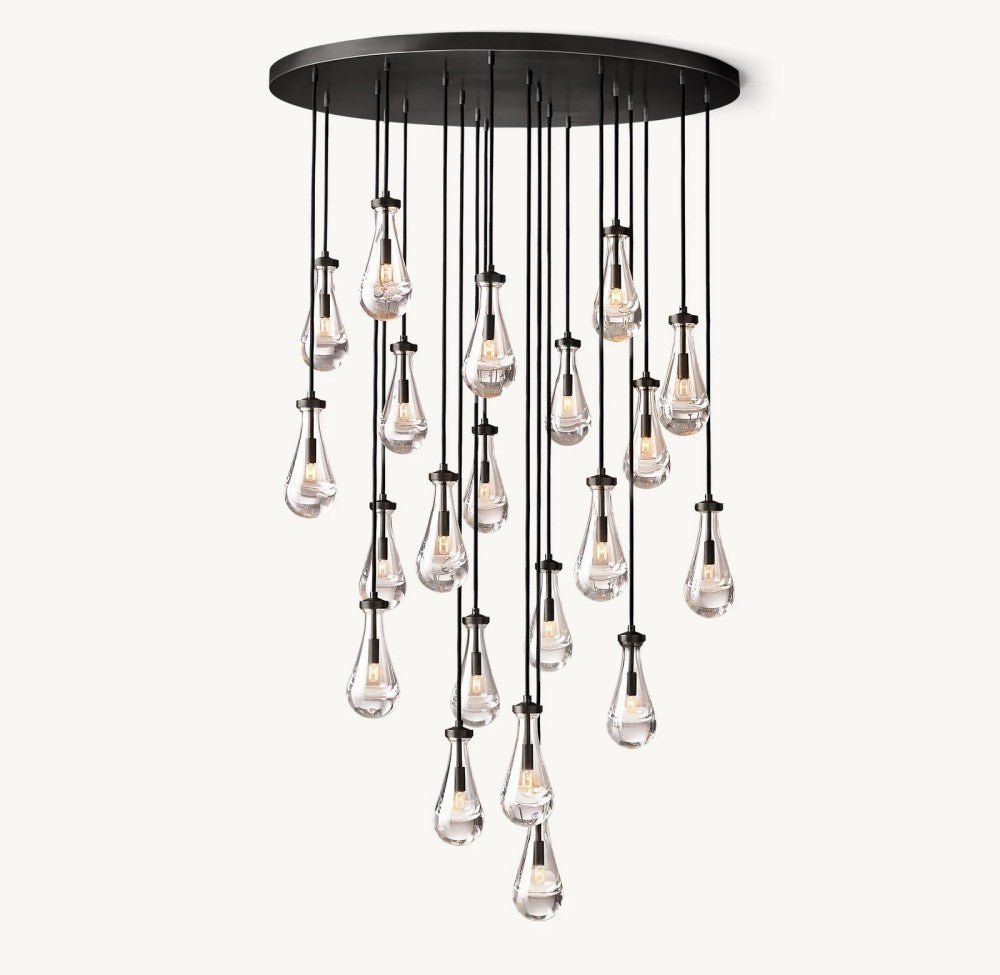 Raindrop Round Chandelier 47" - Zelno Lighting