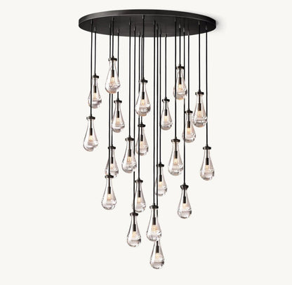 Raindrop Round Chandelier 47" - Zelno Lighting