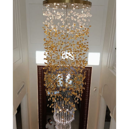 Rainfall Glass Gem Stone Chandelier - Zelno Lighting