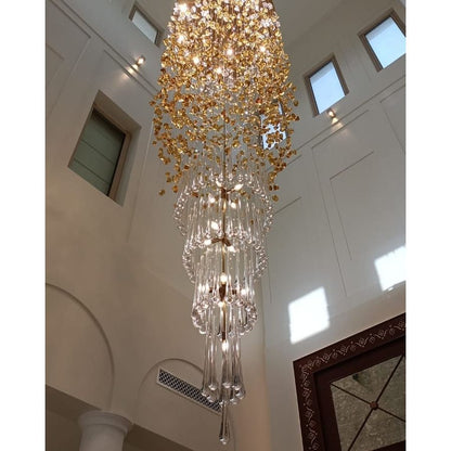 Rainfall Glass Gem Stone Chandelier - Zelno Lighting