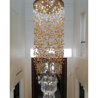 Rainfall Glass Gem Stone Chandelier - Zelno Lighting