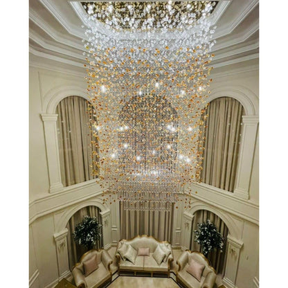 Rainfall Glass Gem Stone Chandelier - Zelno Lighting