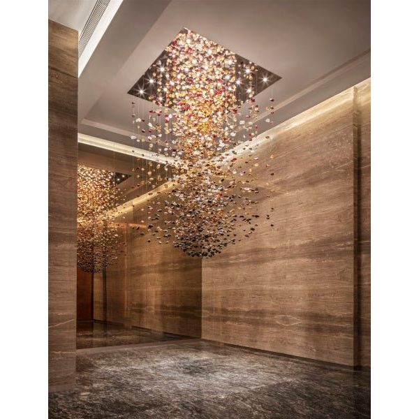 Rainfall Glass Gem Stone Chandelier - Zelno Lighting