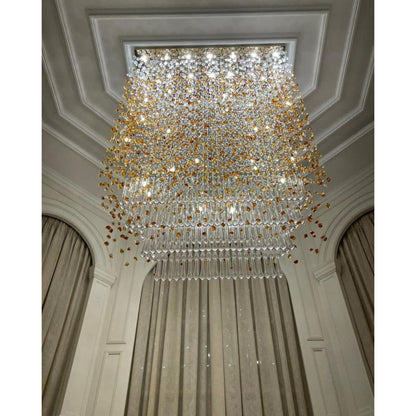 Rainfall Glass Gem Stone Chandelier - Zelno Lighting