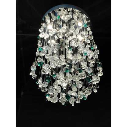 Rainfall Glass Gem Stone Chandelier - Zelno Lighting