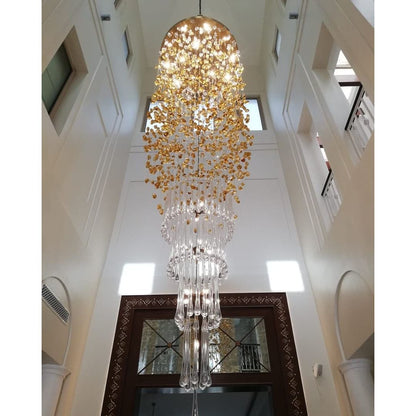 Rainfall Glass Gem Stone Chandelier - Zelno Lighting