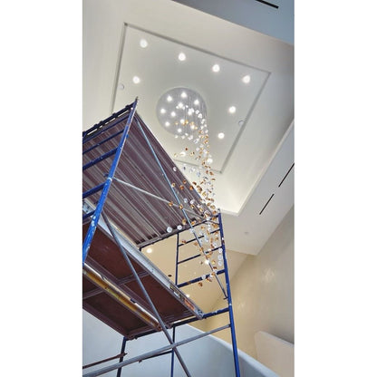 Rainfall Glass Gem Stone Chandelier - Zelno Lighting