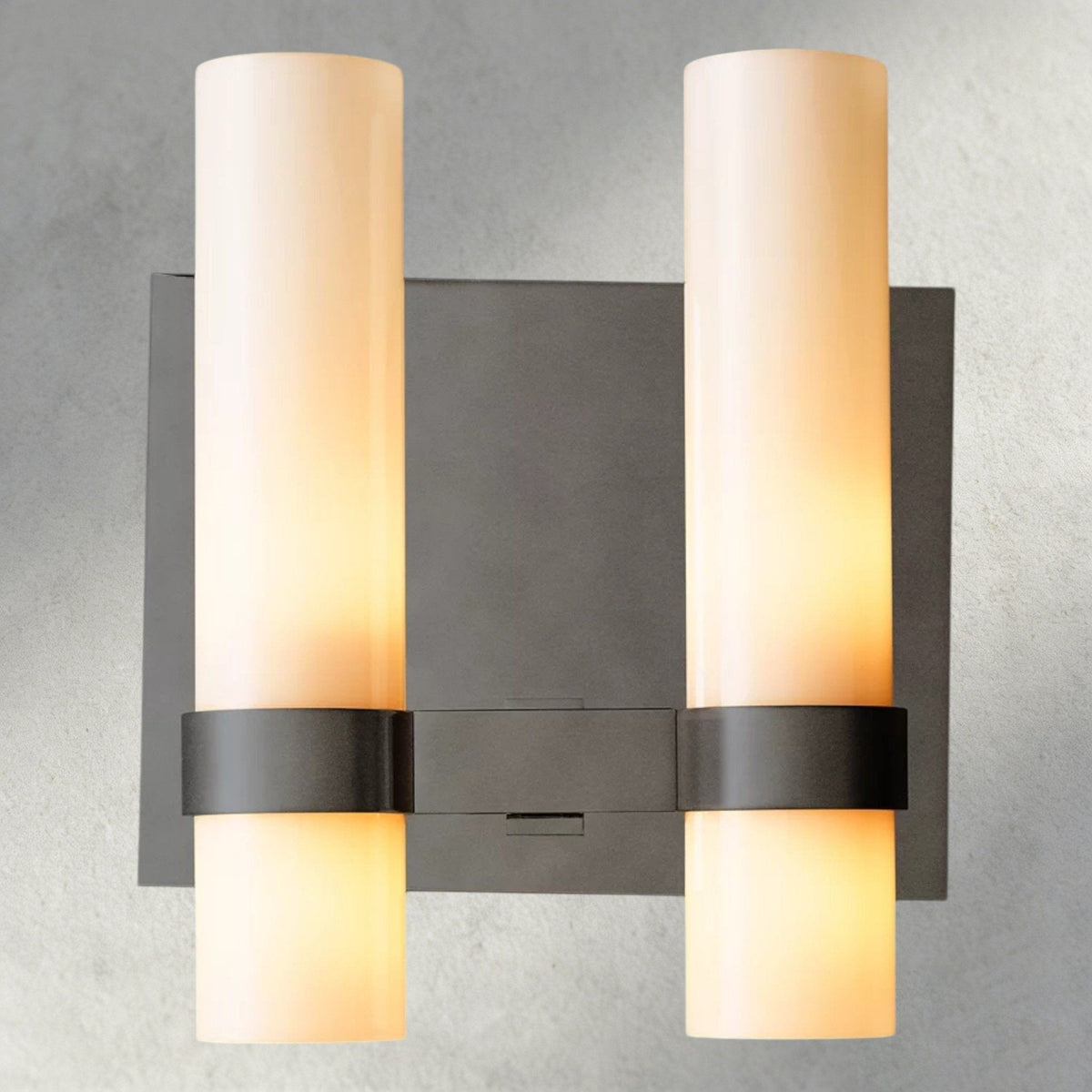 Ravay Milk Glass Double Sconce - Zelno Lighting