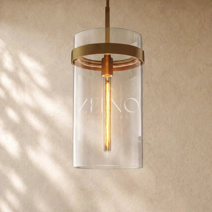 Ravella Clear Glass Cord Pendant - Zelno