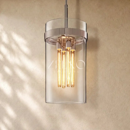 Ravella Clear Glass Cord Pendant - Zelno