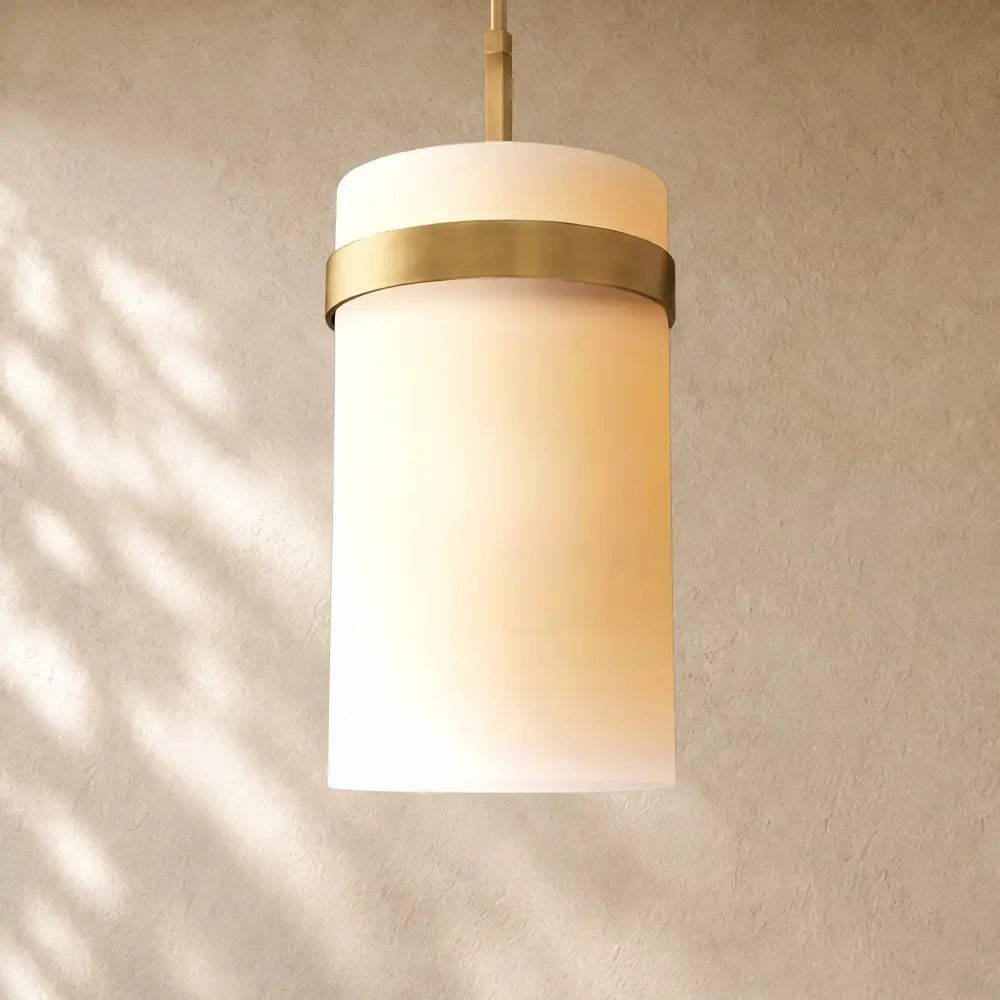 Ravella Milk Glass Cord Pendant - Zelno