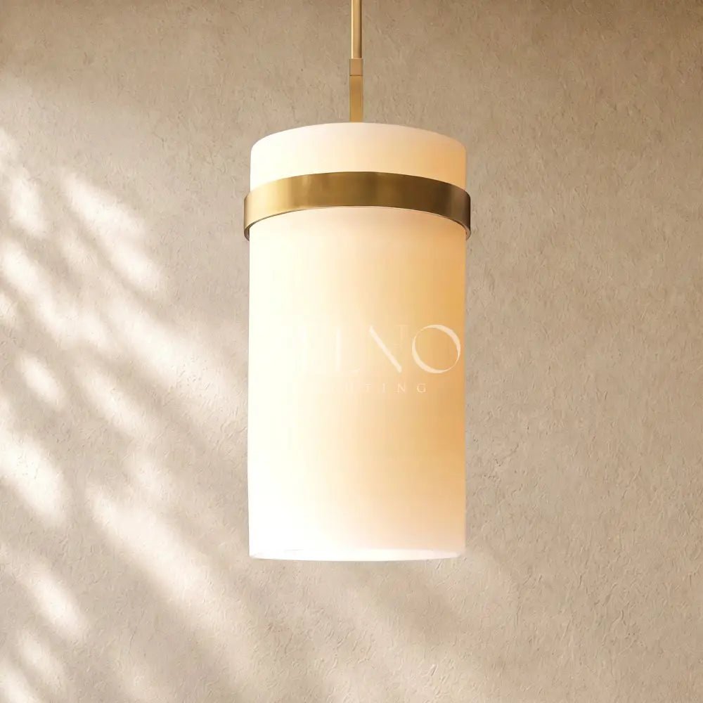 Ravella Milk Glass Cord Pendant - Zelno