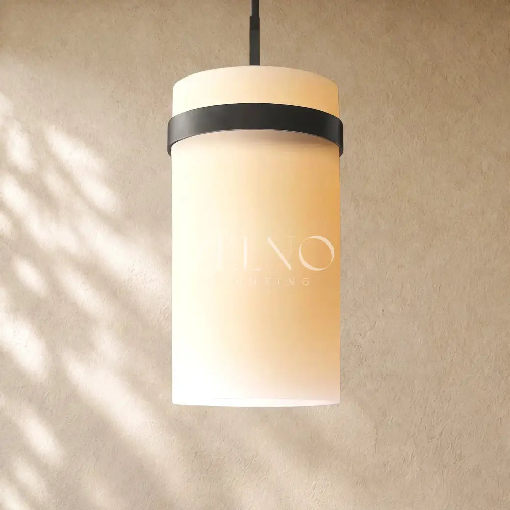 Ravella Milk Glass Cord Pendant - Zelno
