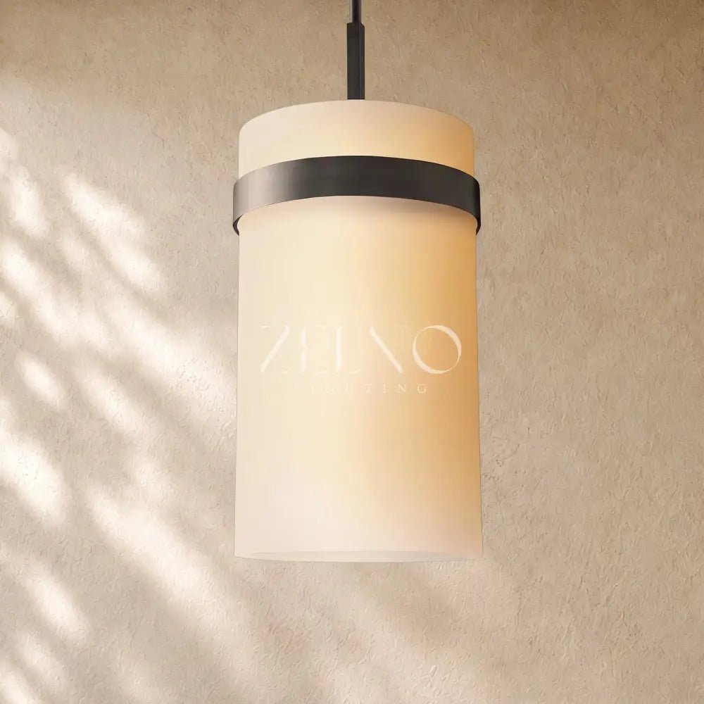 Ravella Milk Glass Cord Pendant - Zelno