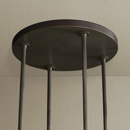 Ravfz Round Milk Glass Chandelier - Zelno