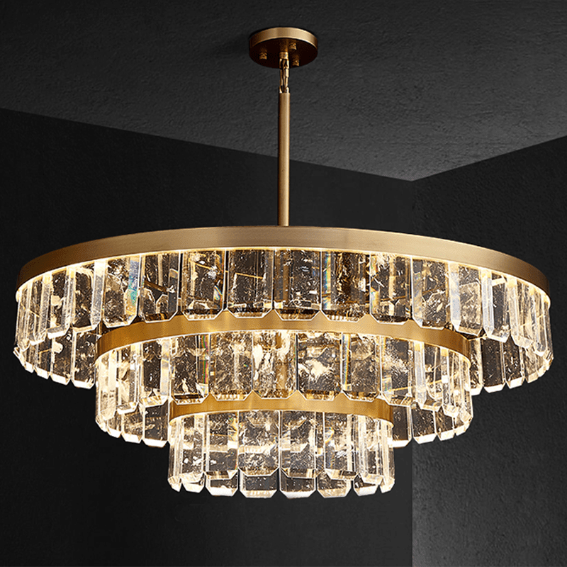 Rebecca Postmodern Multi Tier Crystal Chandelier - Zelno Lighting