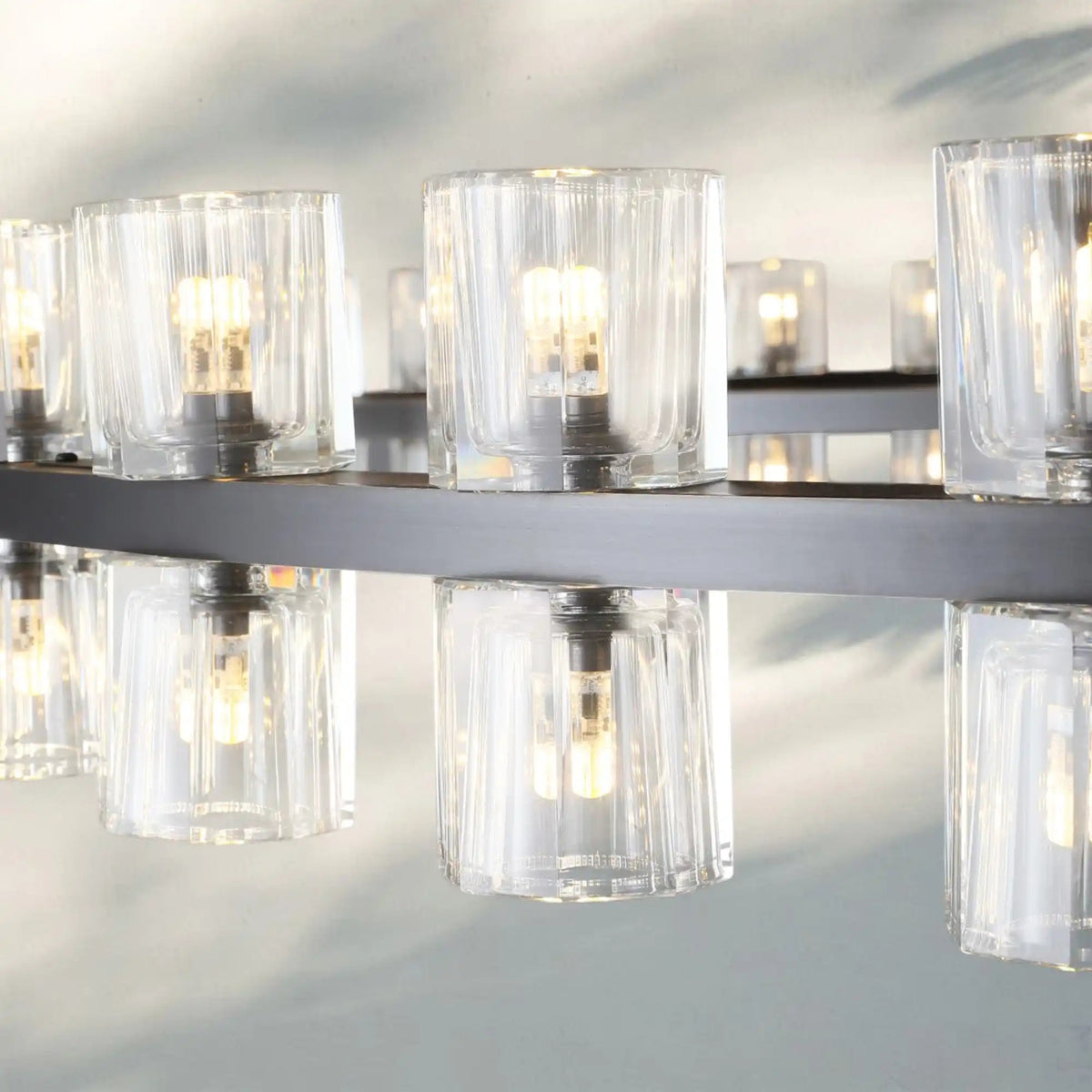 Reger Crystal 2-Tier Round Chandelier 60" for Living Room - Zelno