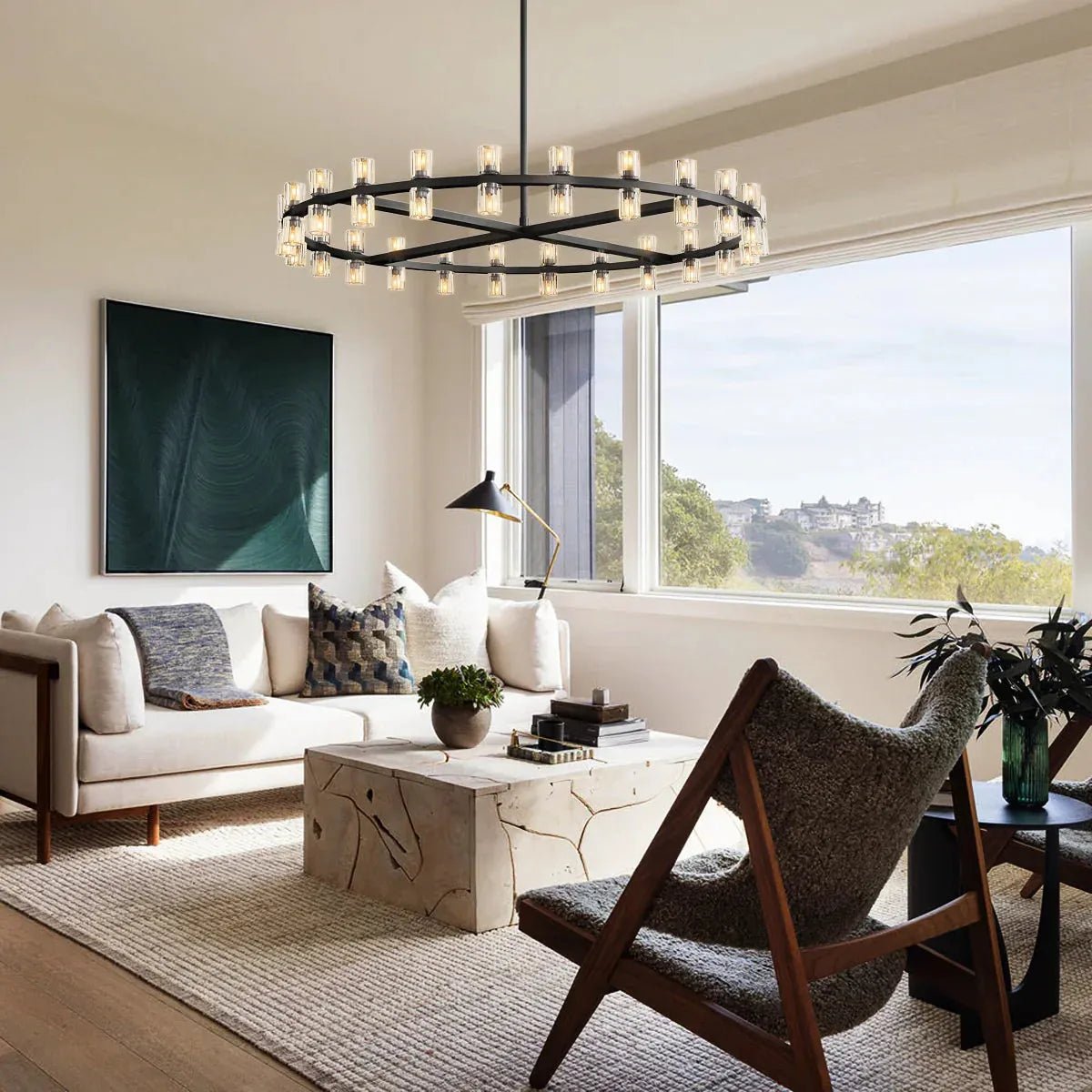 Reger Round Chandelier 36" 48" 60" for Dining Room - Zelno