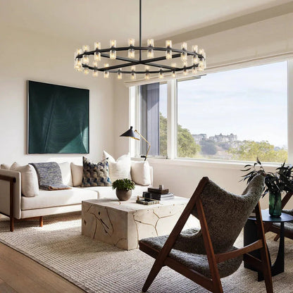 Reger Round Chandelier 36" 48" 60" for Dining Room - Zelno