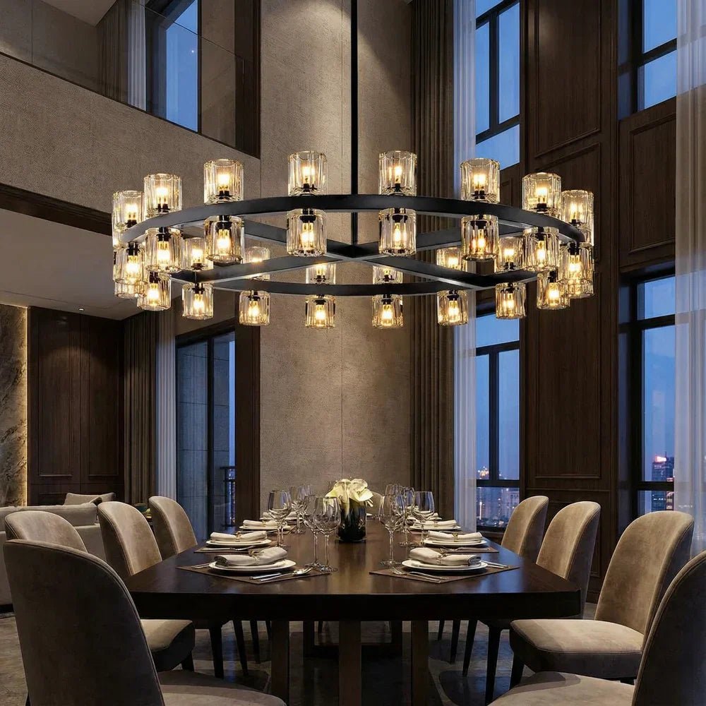 Reger Round Chandelier 36" 48" 60" for Dining Room - Zelno