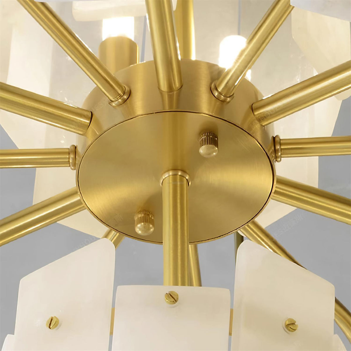 Regina Alabaster Round Chandelier - Zelno Lighting