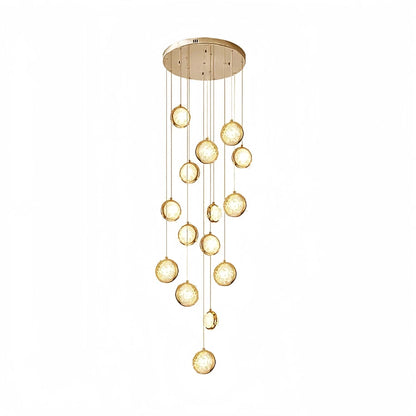 Reina Crystal Long Chandelier - Zelno Lighting