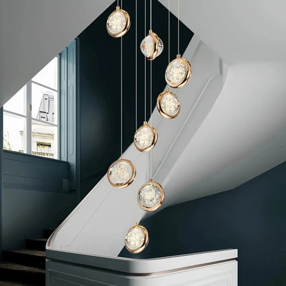 Reina Crystal Long Chandelier - Zelno Lighting