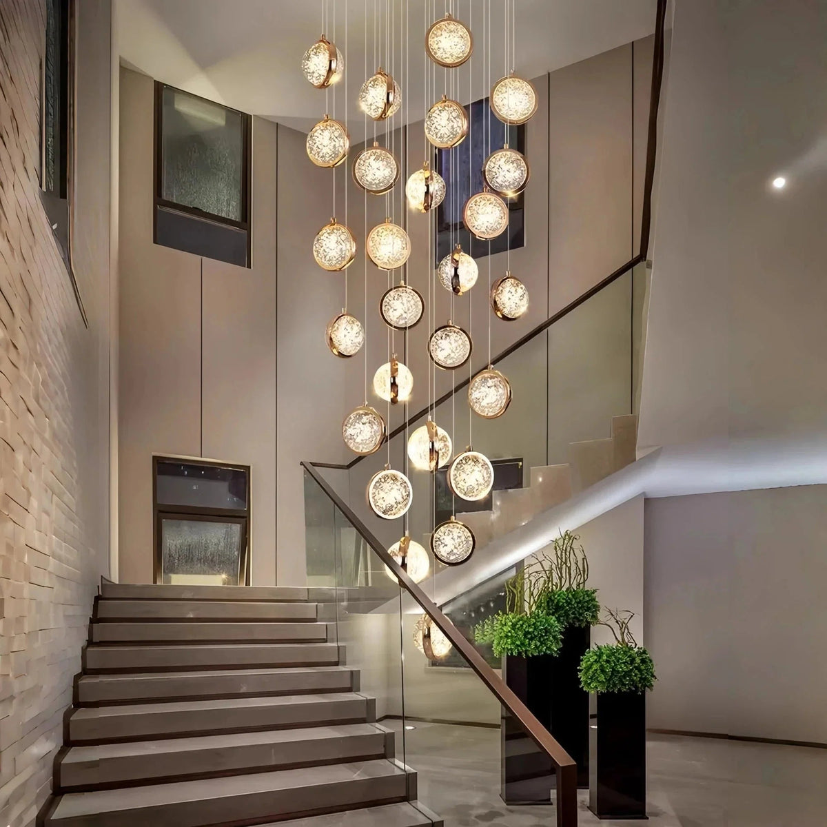 Reina Crystal Long Chandelier - Zelno Lighting