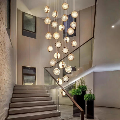 Reina Crystal Long Chandelier - Zelno Lighting