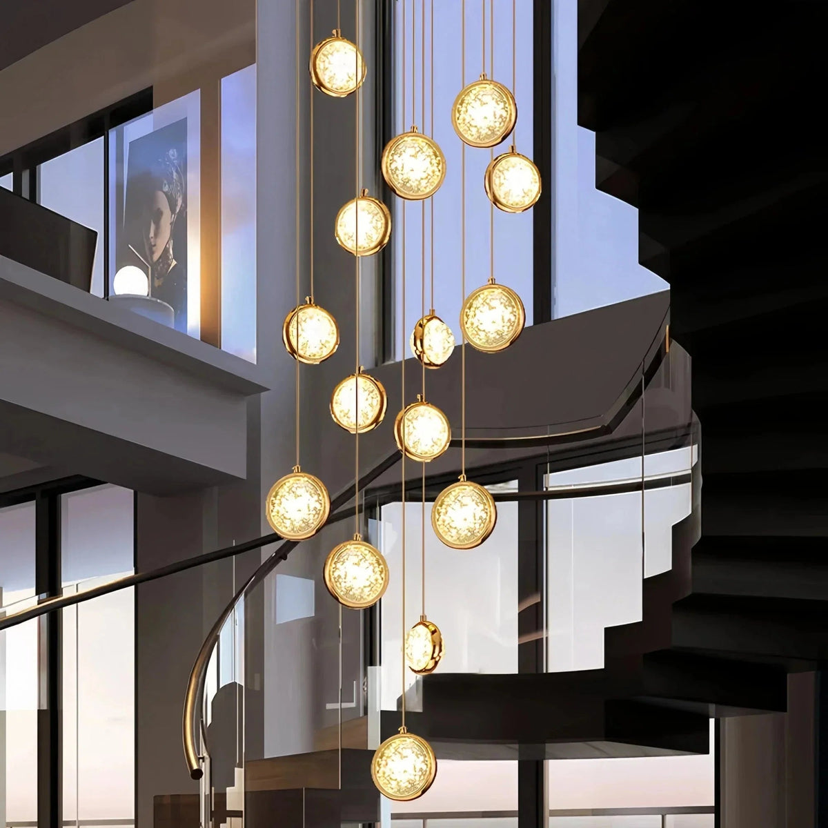 Reina Crystal Long Chandelier - Zelno Lighting