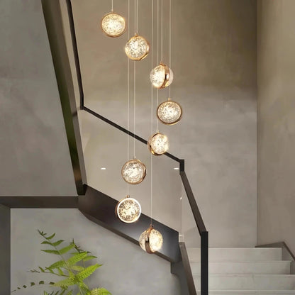 Reina Crystal Long Chandelier - Zelno Lighting