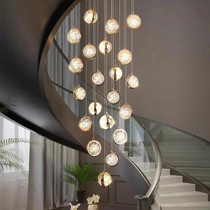Reina Crystal Long Chandelier - Zelno Lighting