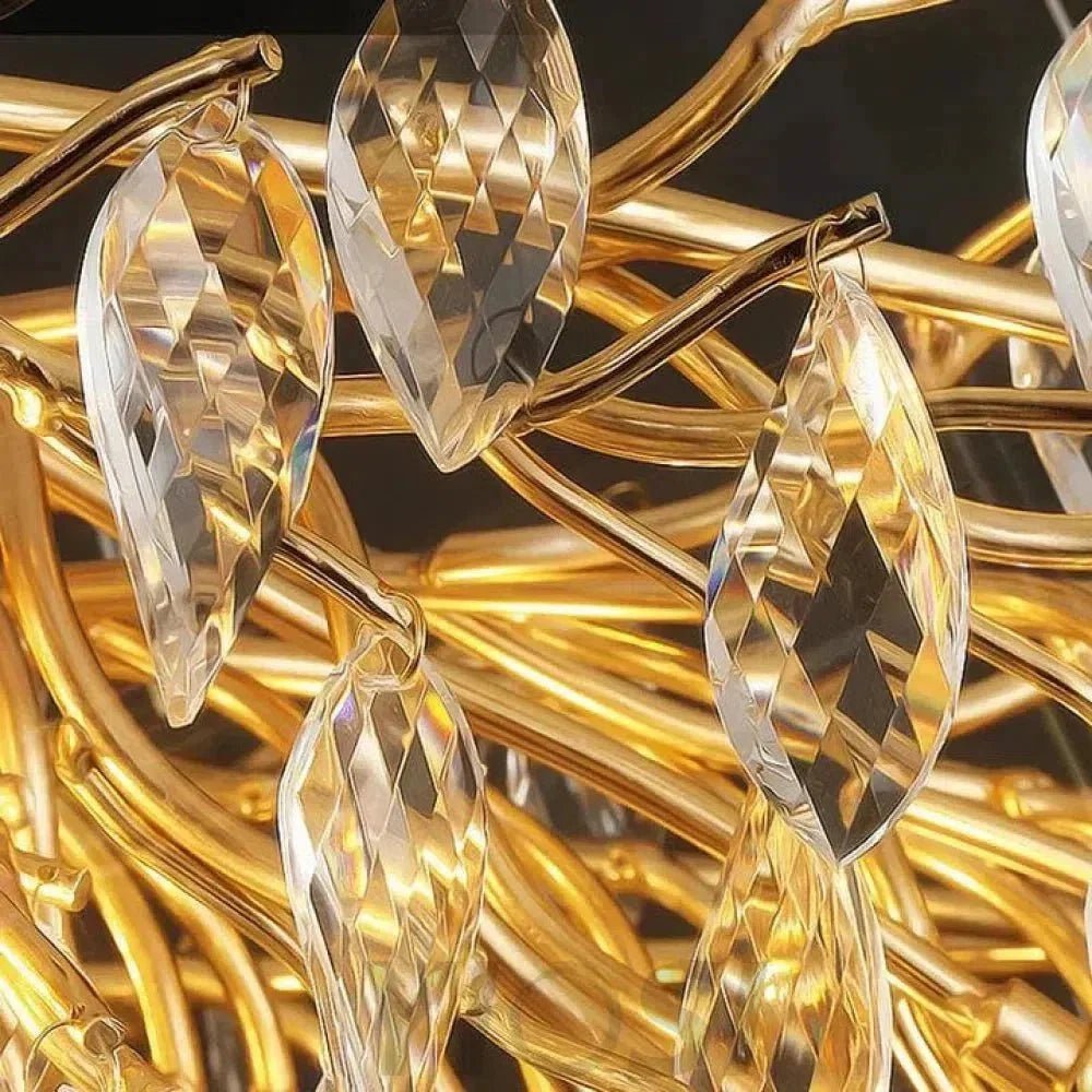 Renata Polyhedral Crystal Branch Chandelier - Zelno Lighting