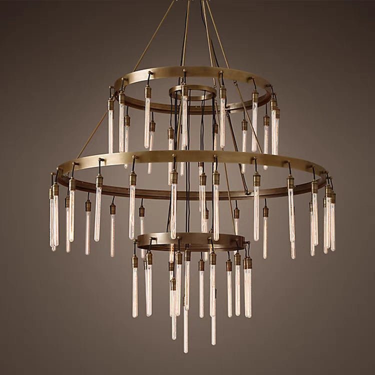 Retro-Inspired Metal Pendant Light Chandelier for Living Room/Bedroom/Staircase/Villa - Zelno Lighting