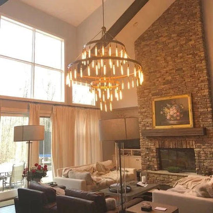 Retro-Inspired Metal Pendant Light Chandelier for Living Room/Bedroom/Staircase/Villa - Zelno Lighting