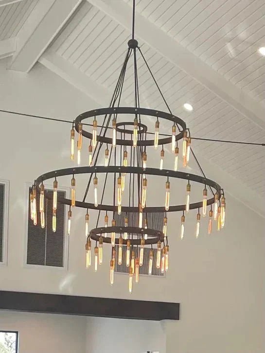Retro-Inspired Metal Pendant Light Chandelier for Living Room/Bedroom/Staircase/Villa - Zelno Lighting