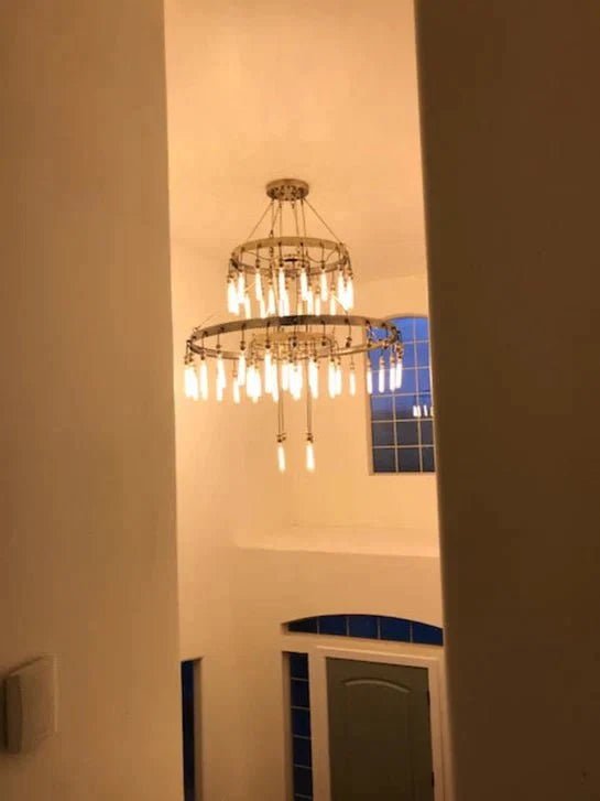 Retro-Inspired Metal Pendant Light Chandelier for Living Room/Bedroom/Staircase/Villa - Zelno Lighting