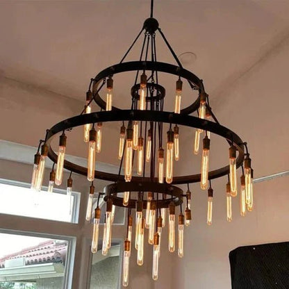 Retro-Inspired Metal Pendant Light Chandelier for Living Room/Bedroom/Staircase/Villa - Zelno Lighting