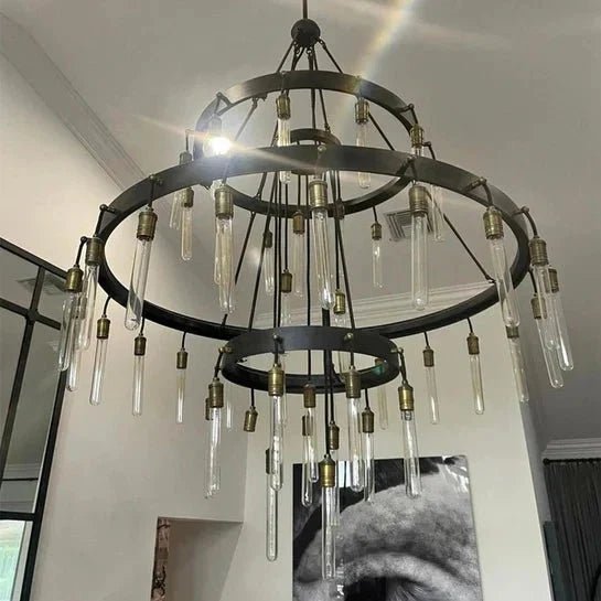 Retro-Inspired Metal Pendant Light Chandelier for Living Room/Bedroom/Staircase/Villa - Zelno Lighting