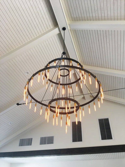 Retro-Inspired Metal Pendant Light Chandelier for Living Room/Bedroom/Staircase/Villa - Zelno Lighting