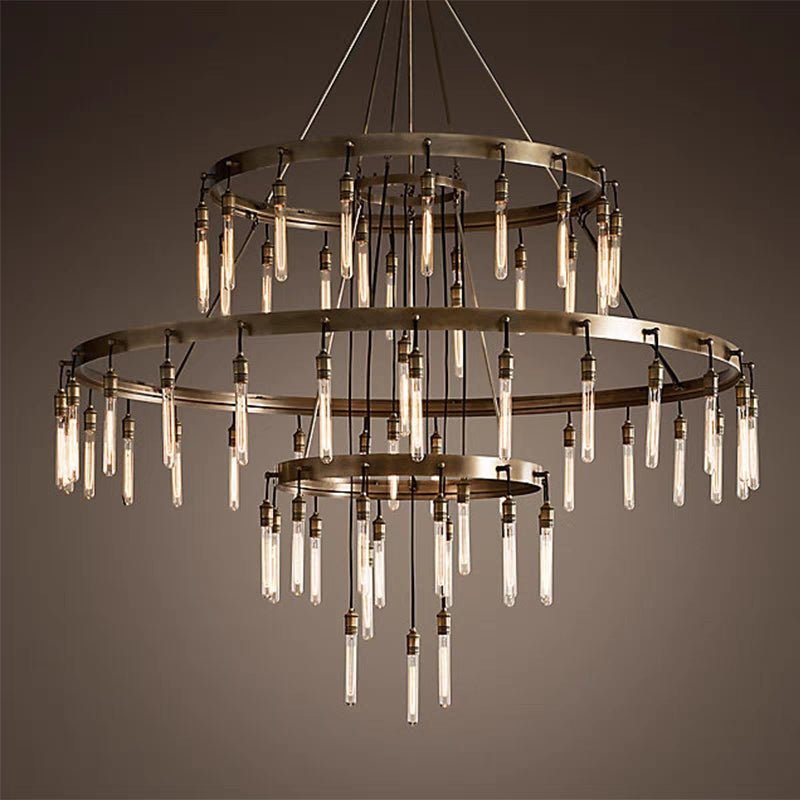 Retro-Inspired Metal Pendant Light Chandelier for Living Room/Bedroom/Staircase/Villa - Zelno Lighting