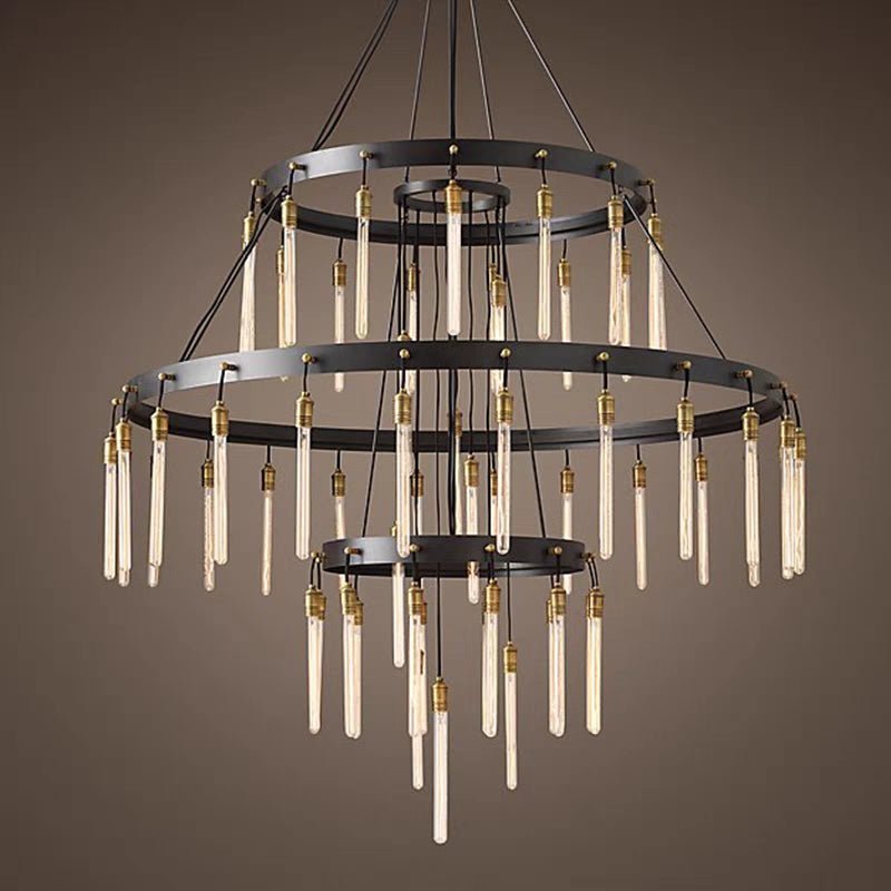 Retro-Inspired Metal Pendant Light Chandelier for Living Room/Bedroom/Staircase/Villa - Zelno Lighting