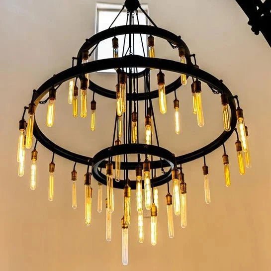 Retro-Inspired Metal Pendant Light Chandelier for Living Room/Bedroom/Staircase/Villa - Zelno Lighting
