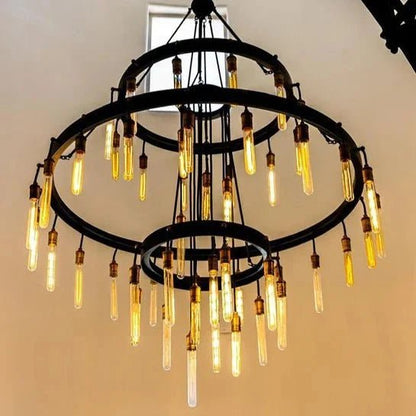 Retro-Inspired Metal Pendant Light Chandelier for Living Room/Bedroom/Staircase/Villa - Zelno Lighting