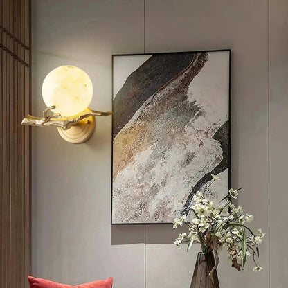 Retro Twigs Alabaster Wall Lamp - Zelno Lighting