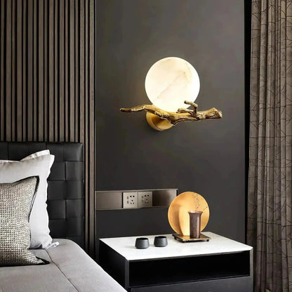 Retro Twigs Alabaster Wall Lamp - Zelno Lighting