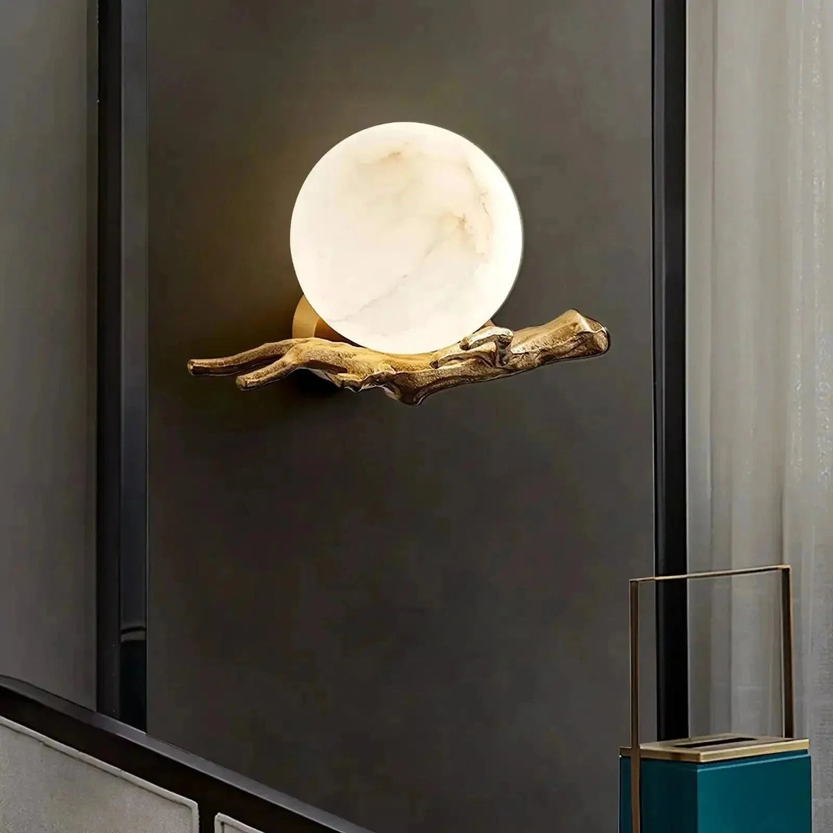 Retro Twigs Alabaster Wall Lamp - Zelno Lighting